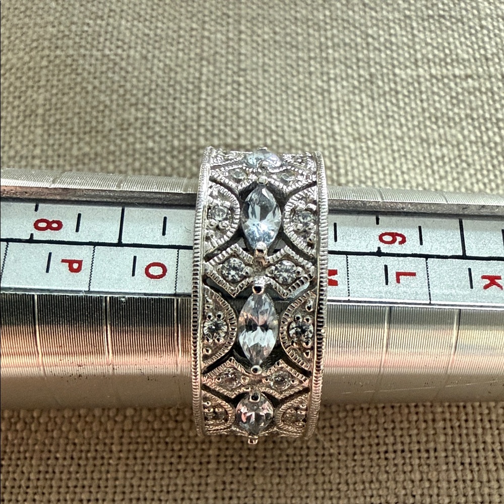 Tacori sterling silver and CZ ring, size 7